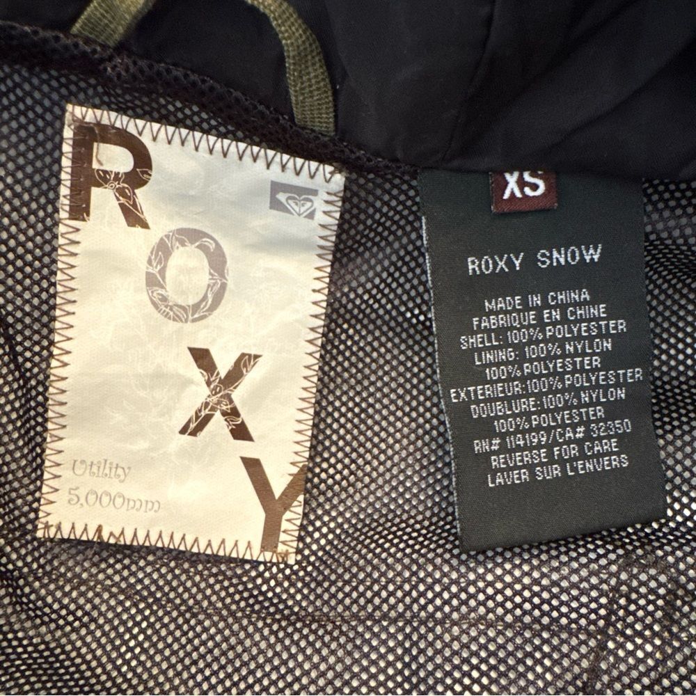 Roxy Snow Jumpsuit Snow Suit Olive Green Women’s XS Fur Lined Collar Y2K - Picture 6 of 15